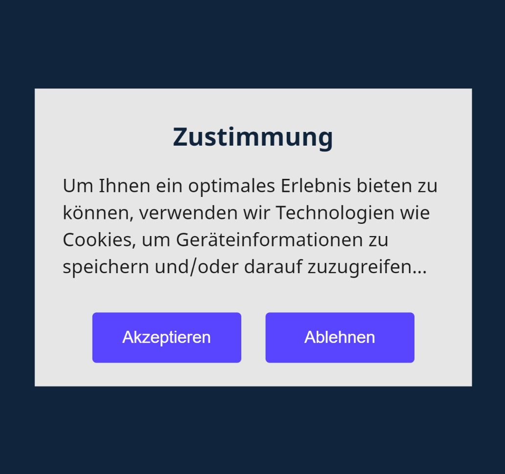 NP Webservices Funktion Datenschutz Cookie Banner